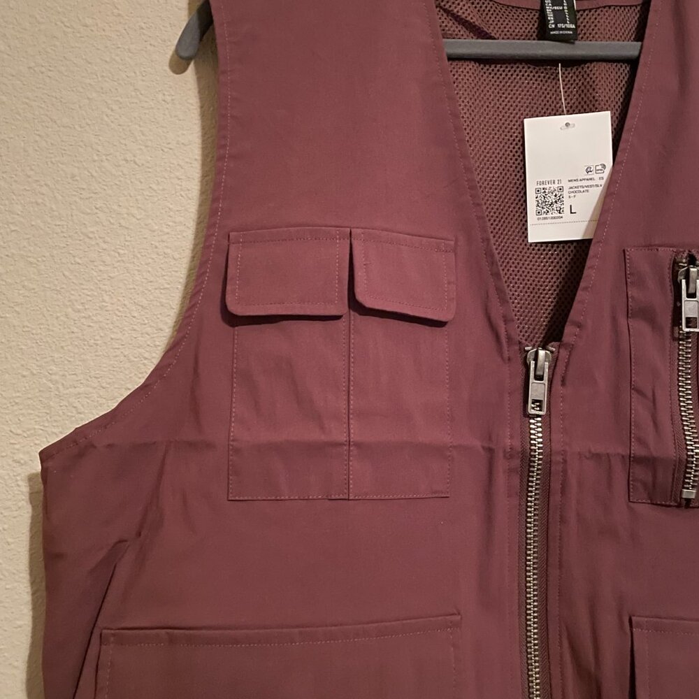 Forever 21, Size L, Mens Oversized, Lightweight, Utility Vest, NEW! - Picture 10 of 12